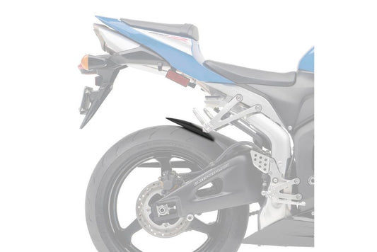 Achterspatbord verlenger mat zwart voor het originele spatbord Honda CBR600RR '08-'12