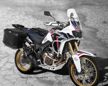 Kofferset Hepco&Becker 'Cutout' Met Rvs Rek En Xplorer Black Koffers Honda Crf1000L Africa Twin '16-'17