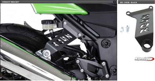 Uitlaatsteun zwart Puig Kawasaki NINJA 250R 2008-2012