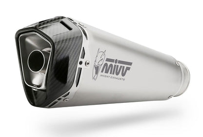 MIVV Uitlaat - Kawasaki Ninja 1000SX 2020-2024 | Z1000SX 2020-2024 - Delta Race - Zwart RVS / RVS