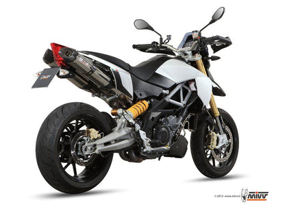 MIVV Uitlaat - Aprilia Dorsoduro 1200 2011-2016 - Suono - RVS / Zwart RVS