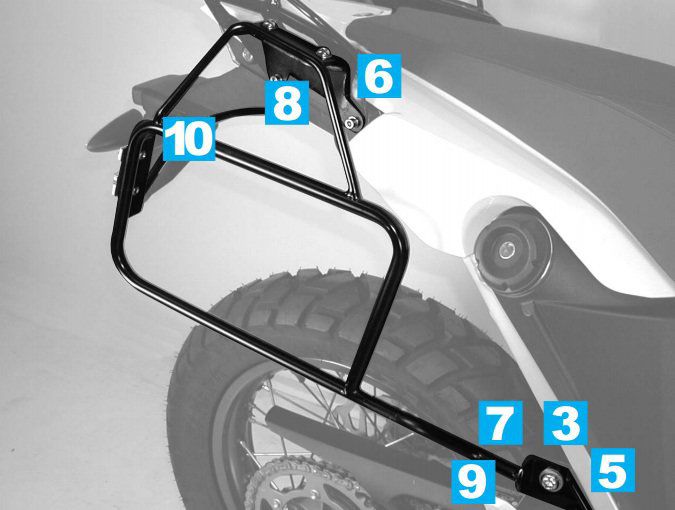 Kofferrek Zwart Lock-It Hepco & Becker Bmw G650 Xcountry -'07 / Challenge '07-