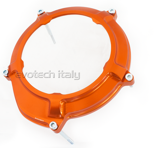 Koppeling deksel met kijkglas aluminium Evotech voor diverse KTM motoren