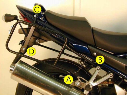 Kofferrek Zwart Lock-It Hepco&Becker Suzuki Gsf1250N/ S Bandit '07-