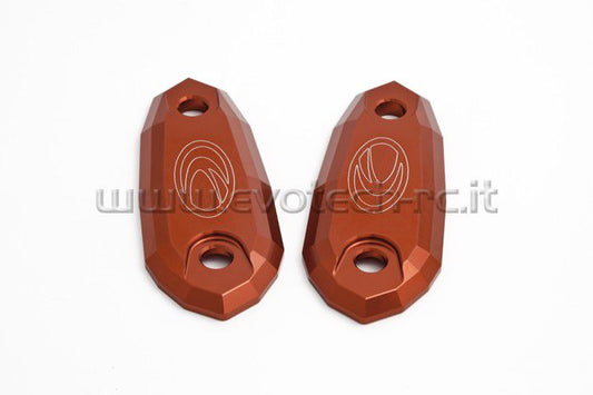 Spiegelafdekplaatjes Evotech Kawasaki ZX6-R 2009-2014-Rood