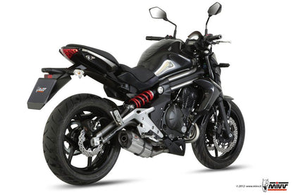 MIVV Volledig Uitlaatsysteem - Kawasaki ER-6N 2012-2016 - Suono - RVS / Zwart RVS