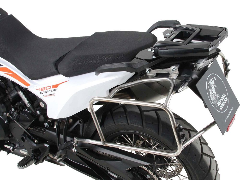 Kofferset Hepco&Becker 'Cutout' Met Rvs Rek En Xplorer Black Koffers Ktm 890 Adventure '21-
