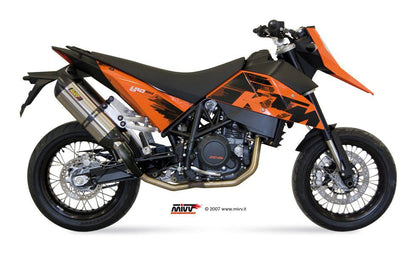 MIVV Uitlaat - KTM 690 Super Enduro R 2010-2026 | 690 Supermoto 2010-2011 - Suono - RVS / Zwart RVS