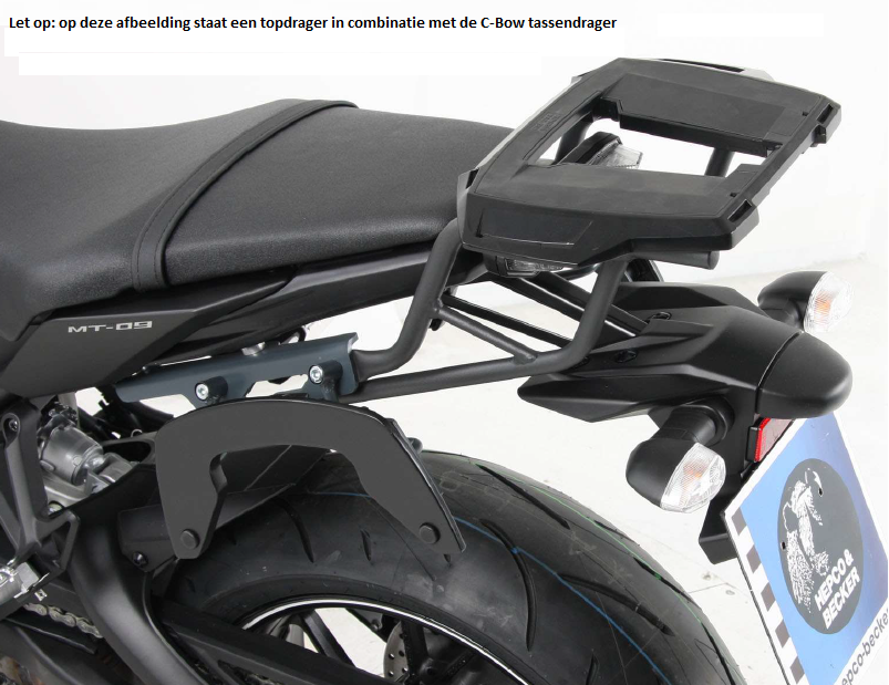 Topdrager Antraciet Easyrack Hepco&Becker Yamaha Mt-09 '13-'16