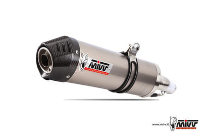 Mivv 2-1 Systeem Met Titanium Ovaal Demper En Carbon End Cap Kawasaki Versys 650 '15-20