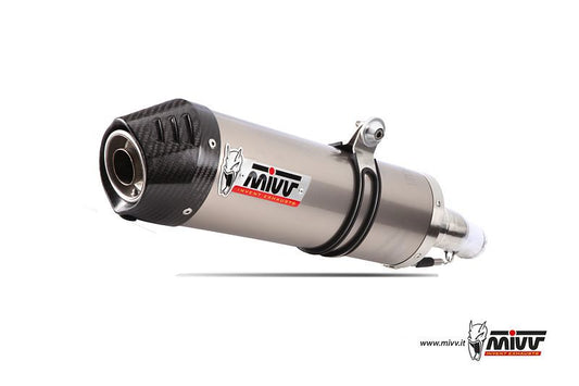 Mivv 2-1 Systeem Met Titanium Ovaal Demper En Carbon End Cap Kawasaki Versys 650 '15-20