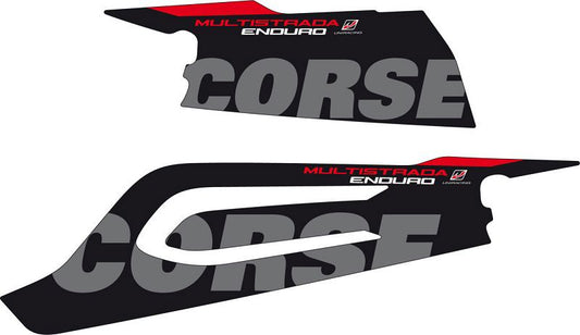Achterbrug protector sticker zwart voor Ducati Multistrada 1200/1260 Enduro '16-