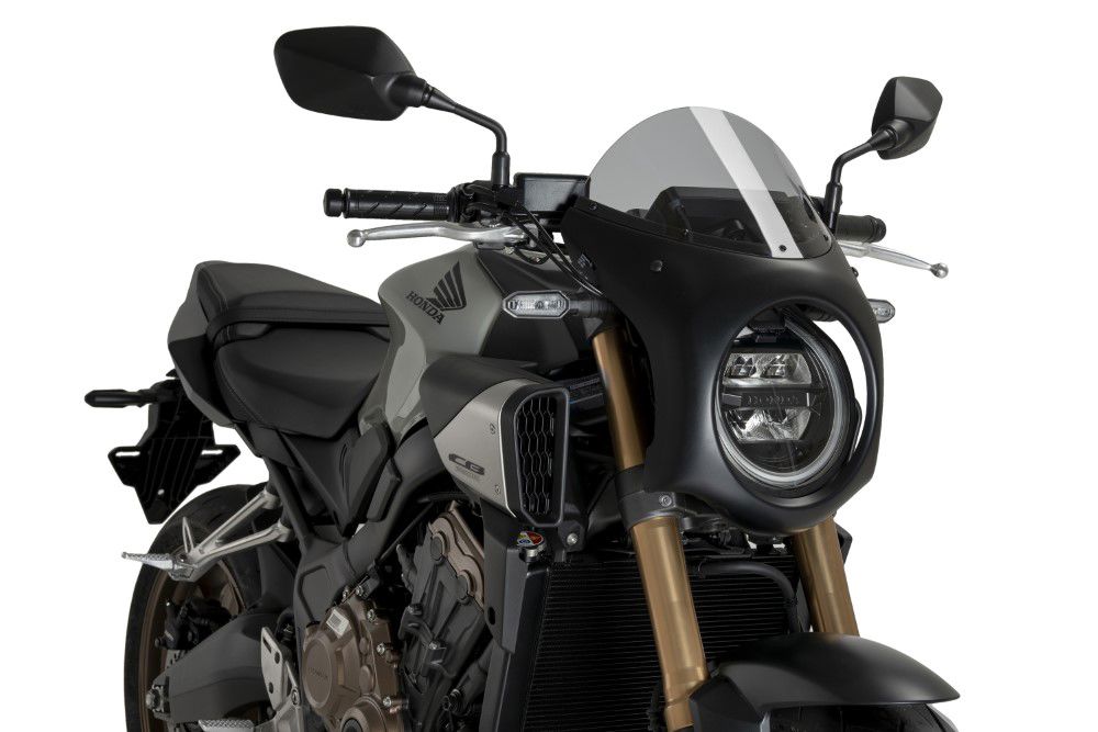 Stuurkuipje Zwart Model Retro Fairing Met Ruitje Puig Honda Cb650R Neo Sports Cafe '24-
