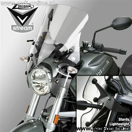 Vervangingsruit ZTechnik medium touring licht getint BMW R1200R '11-'14