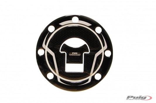 Tankdopcover Puig voor Honda (7 gaten) zwart/carbon look