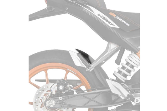 Achterspatbord verlenger mat zwart voor het originele spatbord KTM 125 Duke / 390 Duke '12-'16