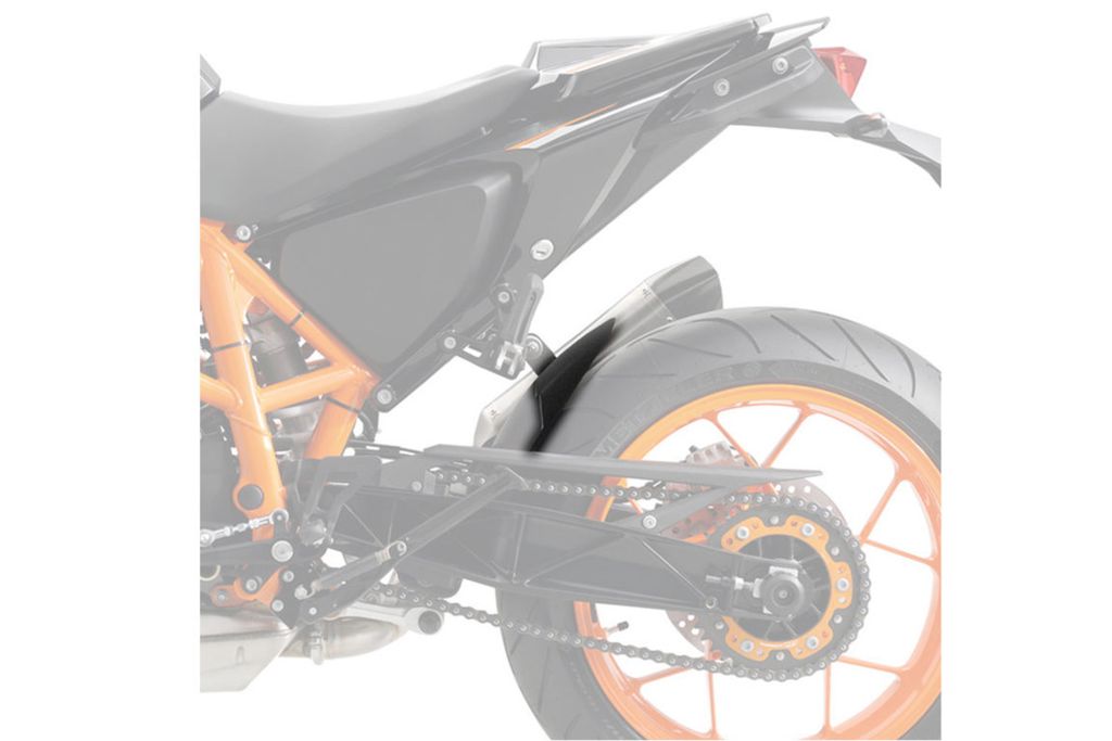 Achterspatbord verlenger mat zwart voor het originele spatbord KTM 690 Duke /R '12-'21