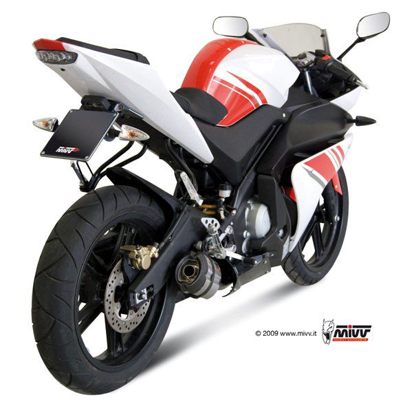 MIVV Suono Steel Black RVS compleet systeem Yamaha YZF125R '08-