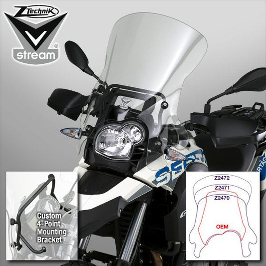 Vervangingsruit Ztechnik Vstream touring transparant BMW G650GS '11-