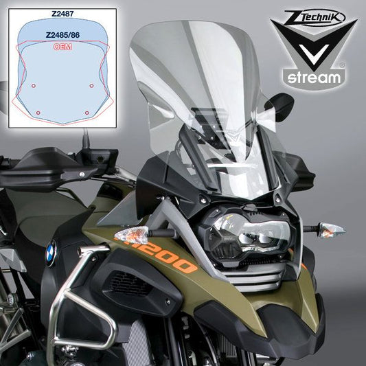 Vervangingsruit ZTechnik VStream Touring transparant BMW R1200/1250GS LC / ADV '13-23