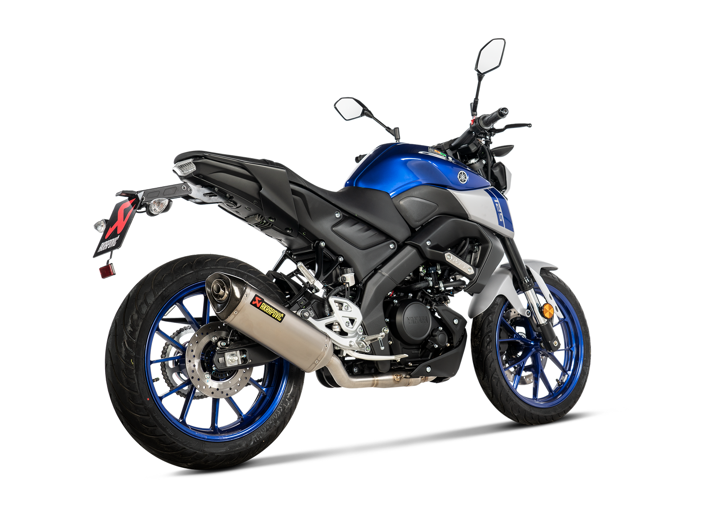 Akrapovič Uitlaat - Yamaha MT-125 2021-2026 | R125 2021-2026 | YZF-R25 2021-2026 - Racing Line (Titanium) - Motor Accessoires