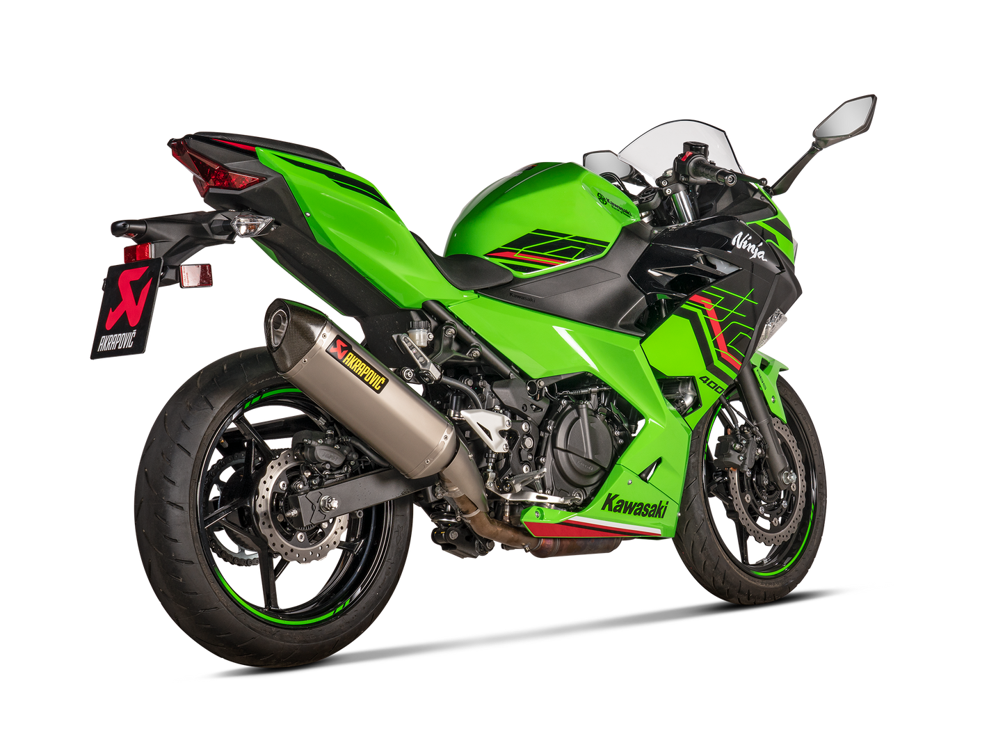 Akrapovič Uitlaat - Kawasaki Ninja 400 2018-2024 & meer - Slip-On Line (Titanium)