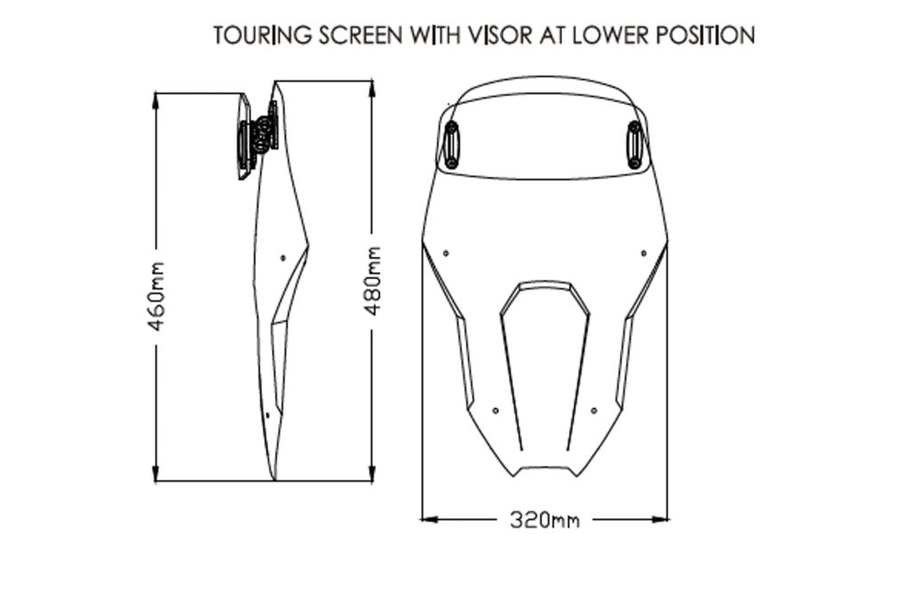 Vervangingsruit Touring Met Opzetruitje Licht Getint Puig Honda Crf1100 '20-