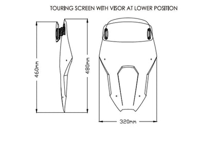 Vervangingsruit Touring Met Opzetruitje Licht Getint Puig Honda Crf1100 '20-