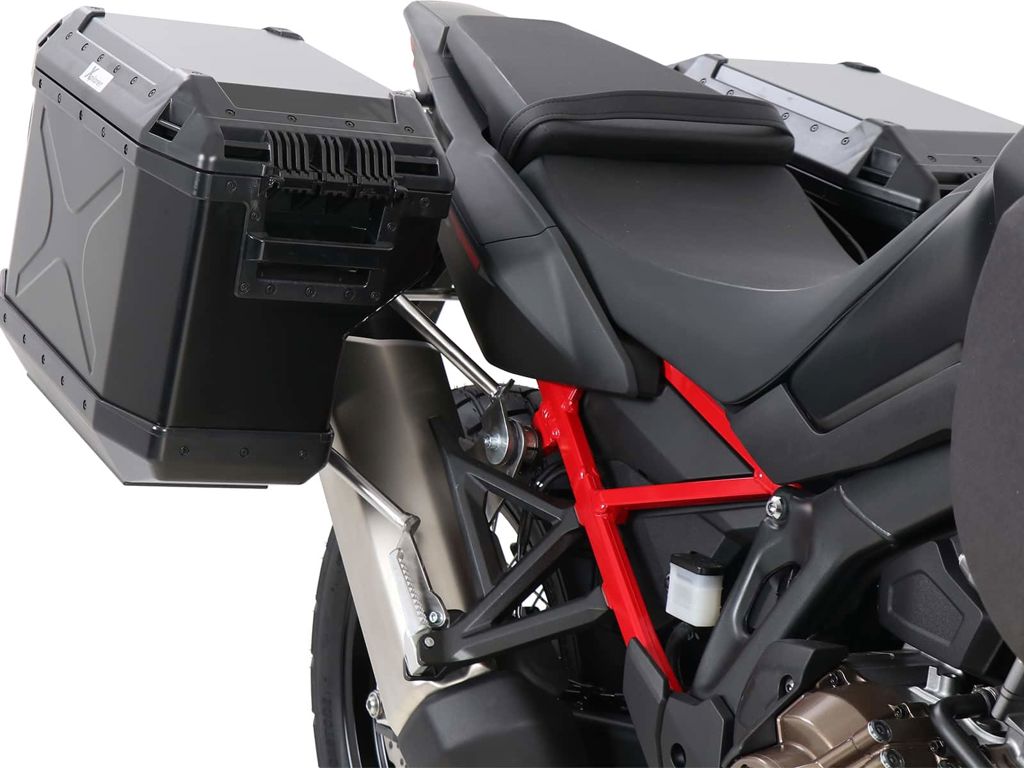 Kofferset Hepco&Becker 'Cutout' Met Rvs Rek En Xplorer Black Koffers Honda Crf1100L Africa Twin '19-23