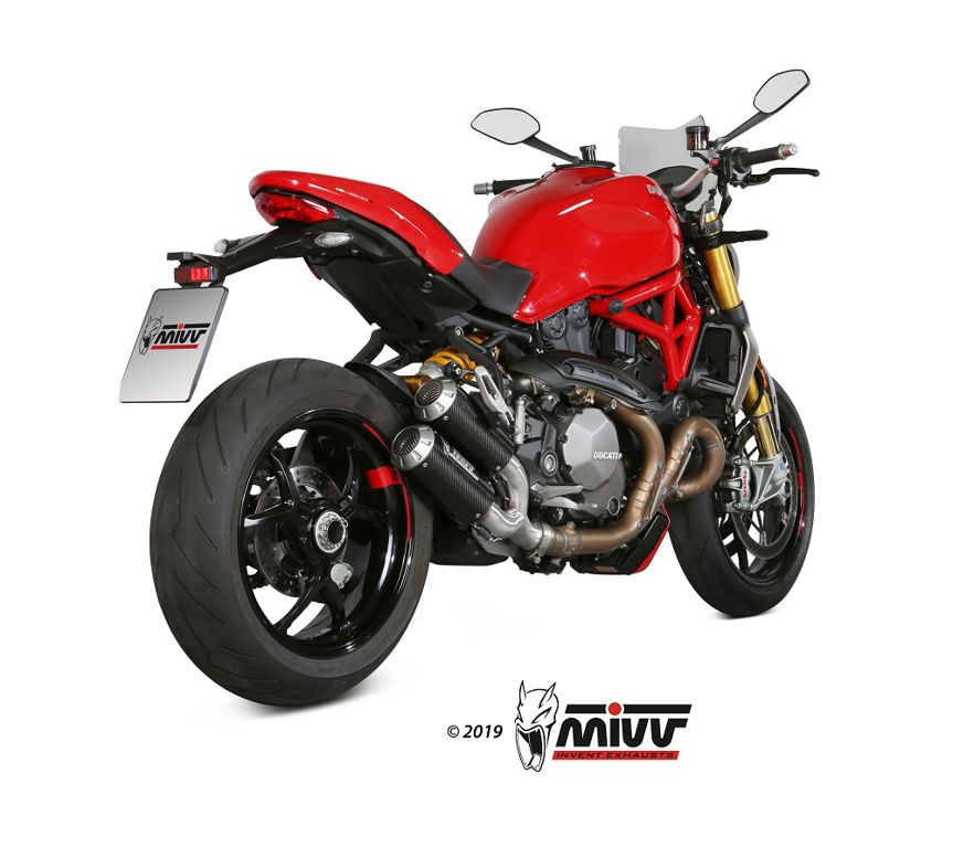 Mivv Mk3 Carbon Dubbel Ducati M821 / M1200 ’17-