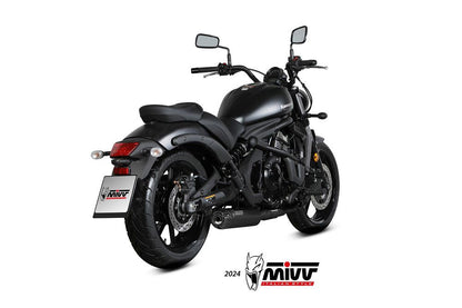 MIVV HR1 zwart RVS met carbon backplate Kawasaki Vulcan S '17-23