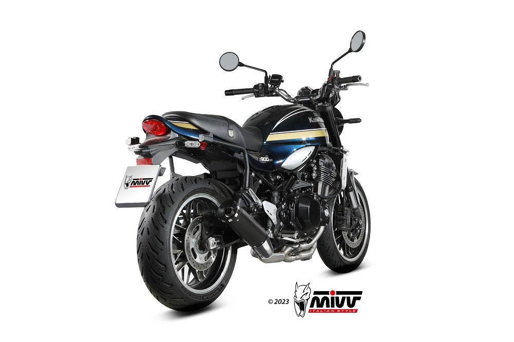 MIVV HR1 zwart RVS met carbon end cap Kawasaki Z900RS '18-