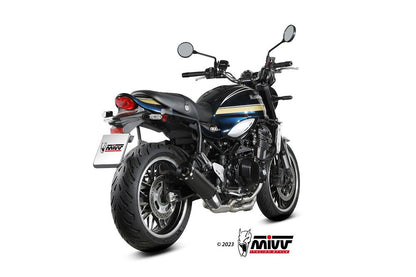 MIVV HR1 zwart RVS met carbon end cap Kawasaki Z900RS '18-