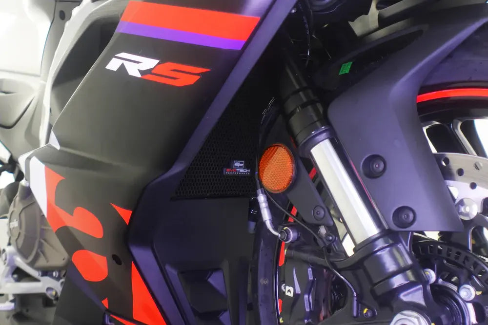 Radiatorcover Zwart Evotech Performance Aprilia Rs 457 '24-