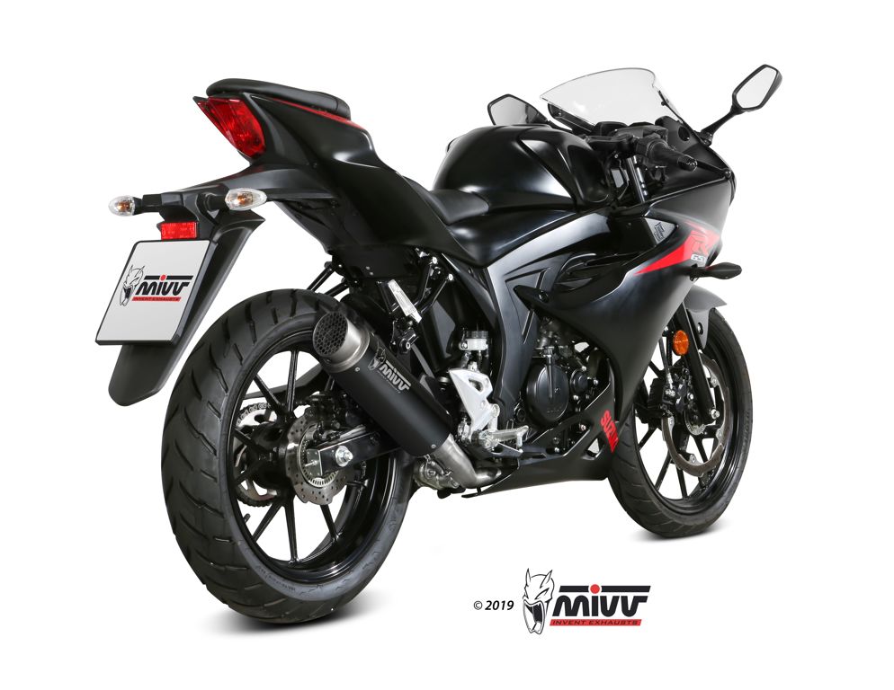 Mivv Gp Pro Black Rvs Suzuki Gsx-R125 / Gsx-S125 '17-