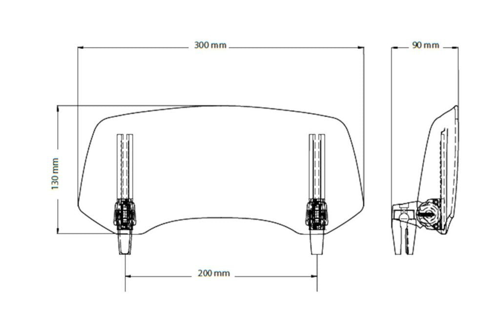 Opzetruit Model 2.0 "Clip-On" Puig 300X130Mm