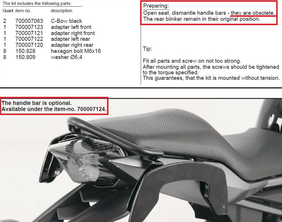 C-Bow Tasdragers Zwart Hepco&Becker Yamaha Xj6 / Diversion '09-16