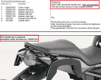 C-Bow Tasdragers Zwart Hepco&Becker Yamaha Xj6 / Diversion '09-16