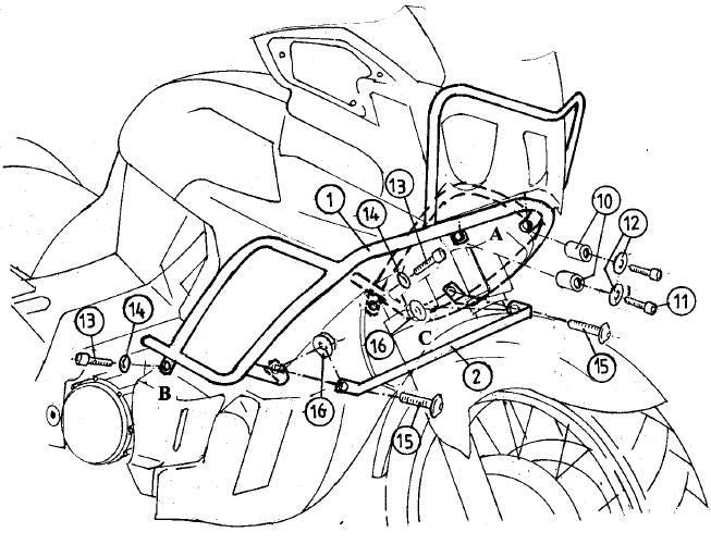 Valbeugel Zwart Hepco&Becker Voor Aprilia Etv1000 '01-07