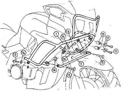 Valbeugel Zwart Hepco&Becker Voor Aprilia Etv1000 '01-07