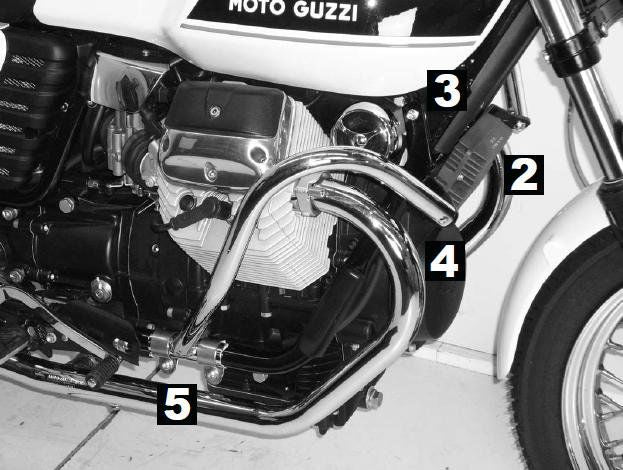 Hepco & Becker Valbeugel - Moto Guzzi V7 Cafe Classic 2010-2011 | V7 Classic 2010-2011 en meer - Zwart / Chroom