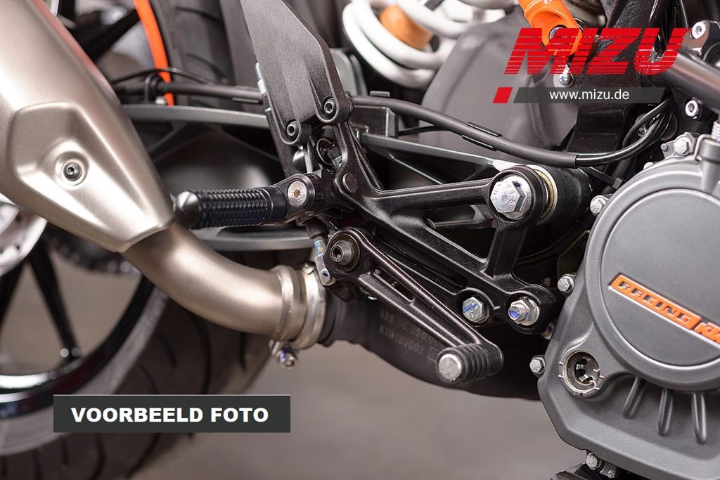 Verstelbare Flex voetsteunen voorzijde 22mm MIZU diverse KTM / Husqvarna / GasGas modellen