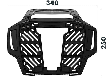 Topdrager Zwart Alurack Hepco&Becker Suzuki Sv650X '18-