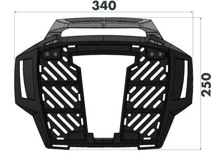 Topdrager Zwart Alurack Hepco&Becker Bmw M1000Xr '24-