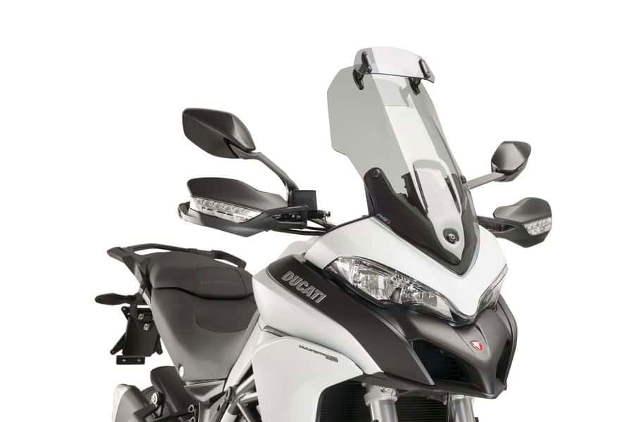 Puig Vervangingsruit - Ducati Multistrada 1200 Enduro 2016-2018 | Multistrada 1200 Pikes Peak 2016-2017 en meer - Touring met Opzetruit - Licht Getint / Transparant