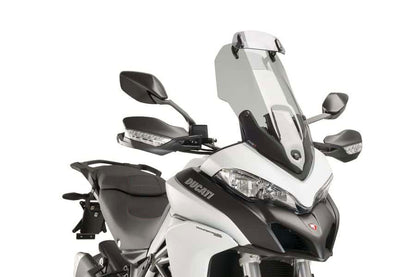 Puig Vervangingsruit - Ducati Multistrada 1200 Enduro 2016-2018 | Multistrada 1200 Pikes Peak 2016-2017 en meer - Touring met Opzetruit - Licht Getint / Transparant