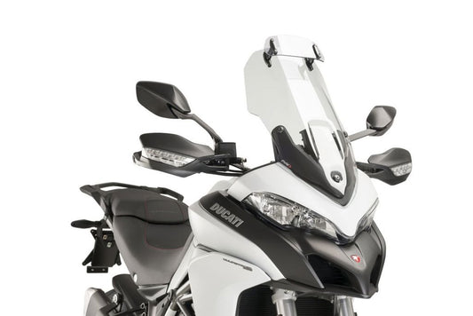 Vervangingsruit touring met opzetruitje transparant Puig diverse Ducati Multistrada