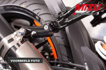 Verstelbare Flex voetsteunen achterzijde 22mm diverse Honda modellen