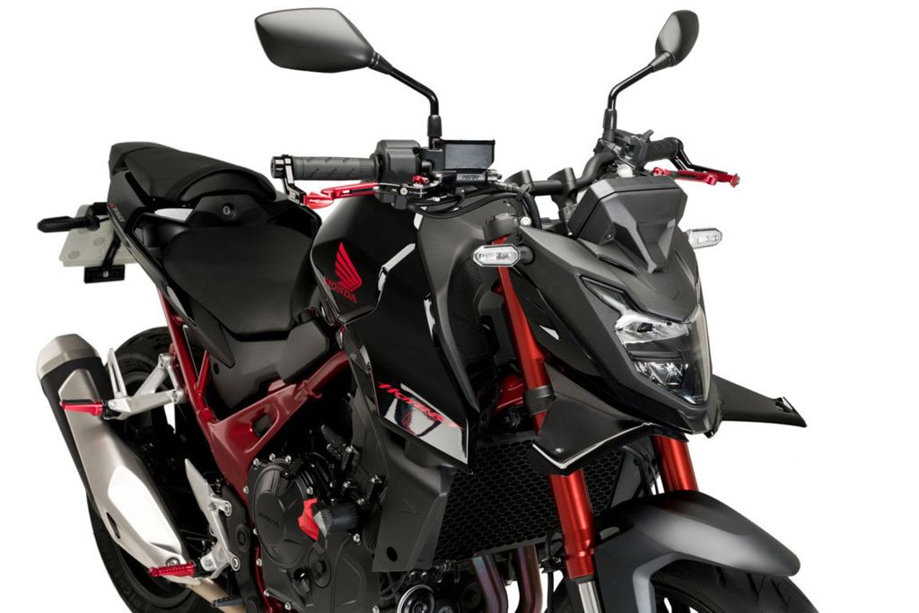 Puig Naked Front Spoiler - Honda CB750 Hornet 2023-2024 - Mat Zwart / Zwart