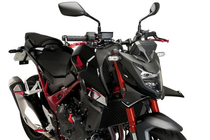 Puig Naked Front Spoiler - Honda CB750 Hornet 2023-2024 - Mat Zwart / Zwart